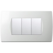 TEM Classic 3 Gang Switch-Polar or Ivory White